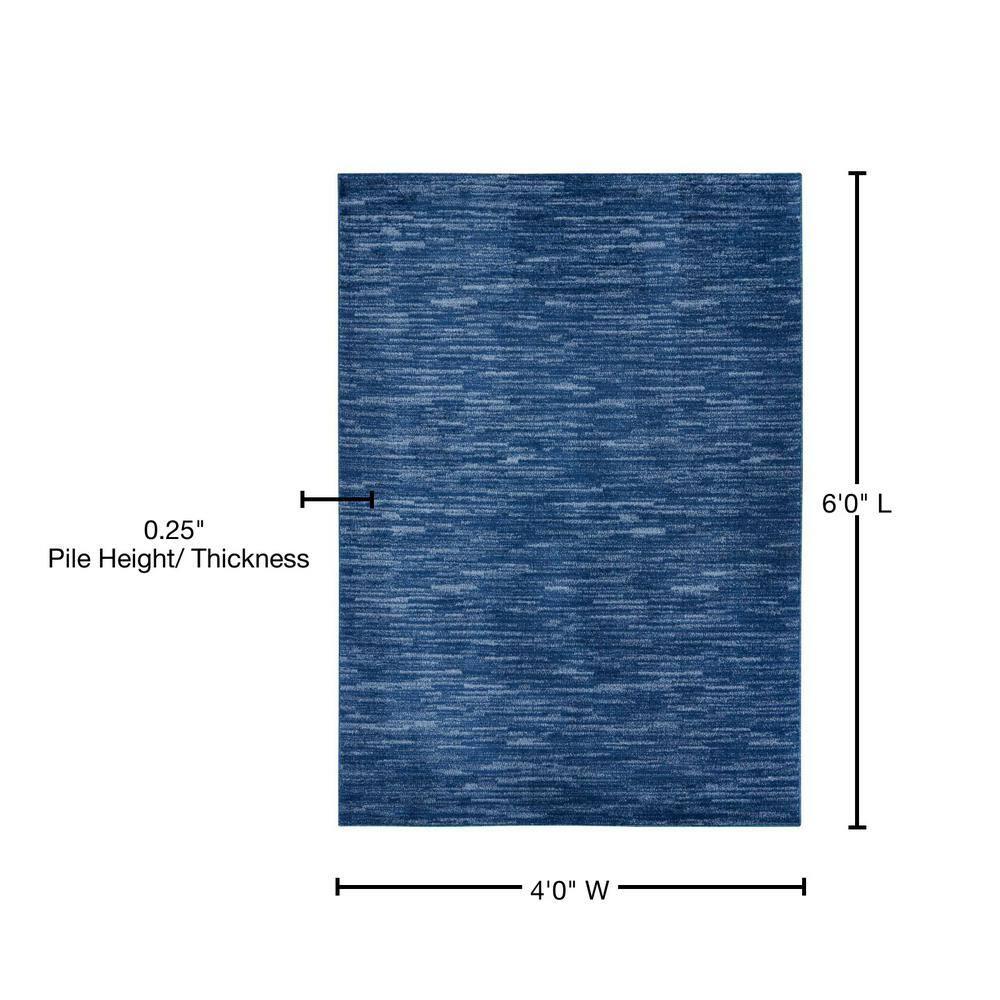 Nourison Nourison Essentials Indoor/Outdoor Navy Blue 4' x 6' Area Rug, (4x6)