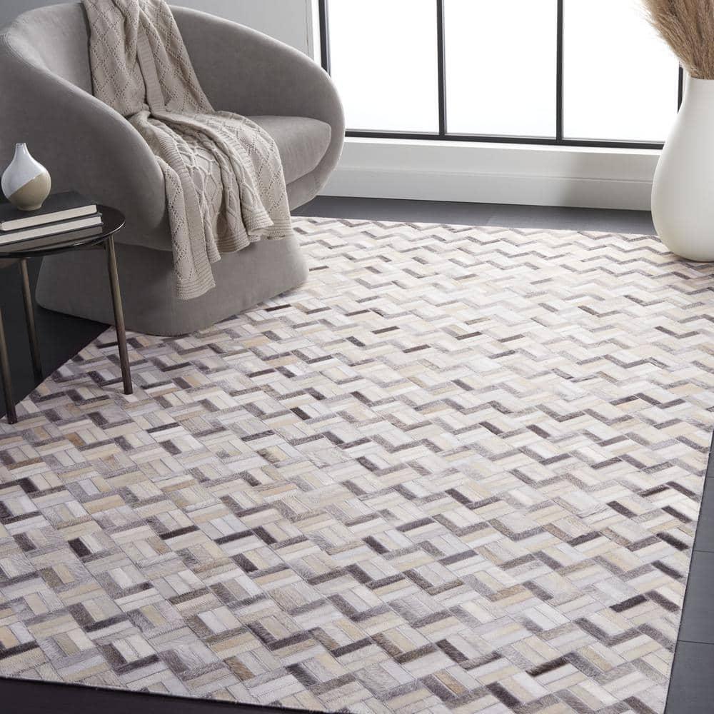 Studio Leather STL235 Power Loomed Area Rug - Black/Grey - 5'x8' - Safavieh.
