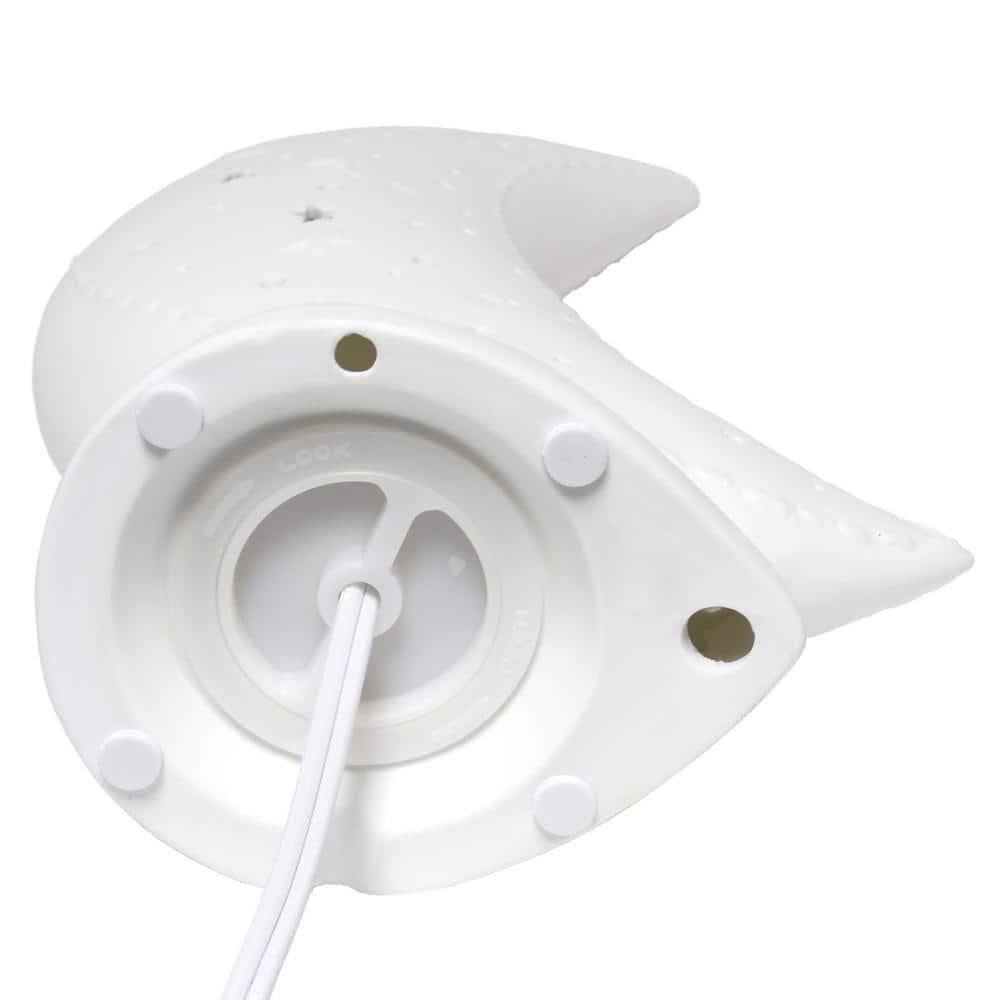 Porcelain Moon Shaped Table Lamp White - Simple Designs: Ceramic, ETL Listed, No Assembly Required