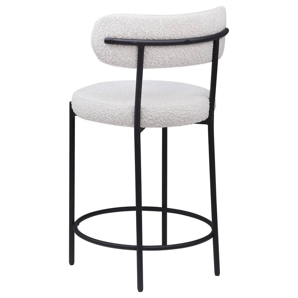 Coaster Viola Boucle Fabric Upholstered Counter Chair Cream