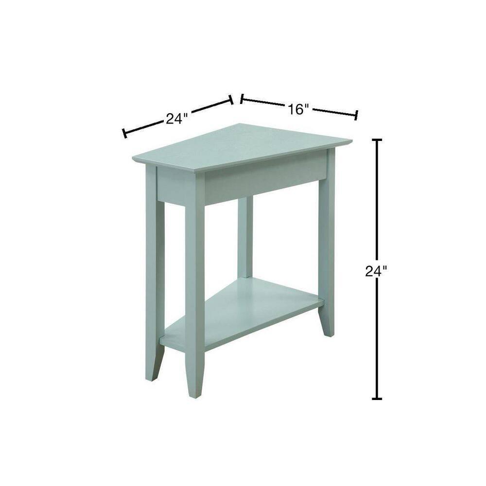 Convenience Concepts American Heritage Wedge End Table, Sea Foam Blue