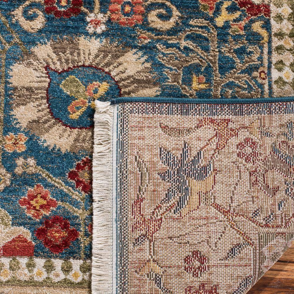 Kashan KSN303 Power Loomed Runner Rug - Blue/Tan - 2'6"x8' - Safavieh.