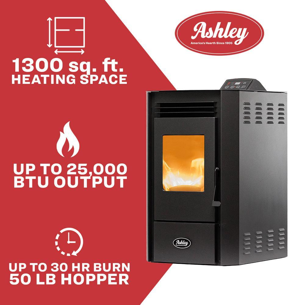 Ashley Hearth Ashley 1300 Sq Ft Pedestal Pellet Stove 50 Lb Hopper - Wifi