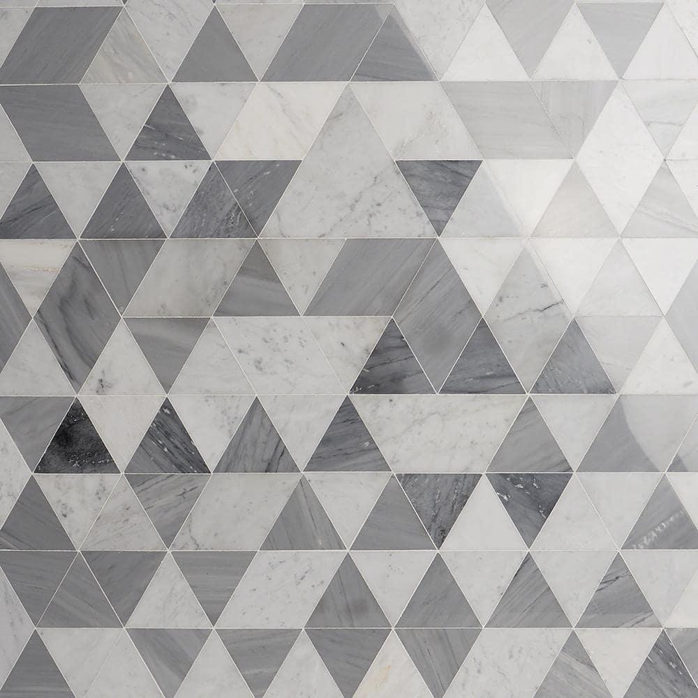 Prisma 7.75" x 13.5" Geometric Marble Mosaic Wall & Floor Tile (0.73 Sq. Ft. / Sheet)