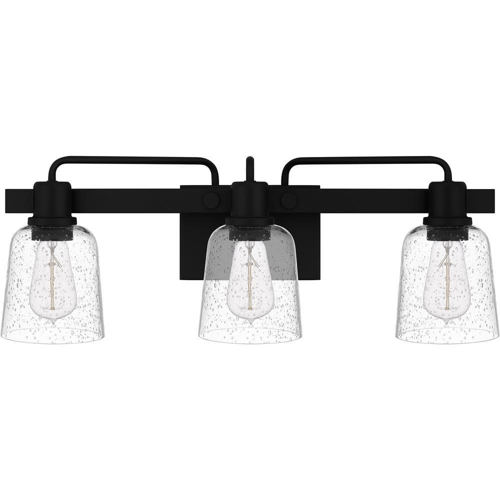 Quoizel Lighting Lydia 3 - Light Vanity in  Matte Black