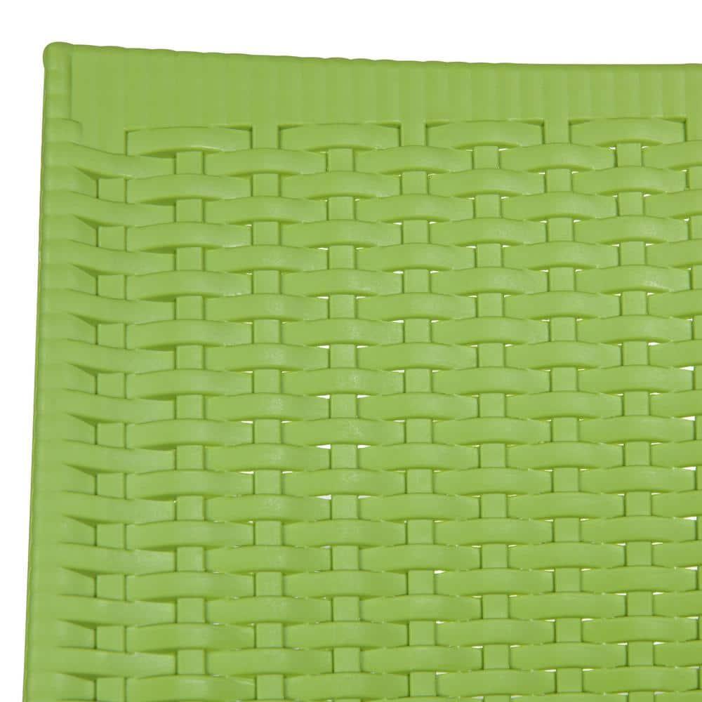 LeisureMod Mace Modern Dining Arm Chair for Indoor and Outdoor Home in Green
