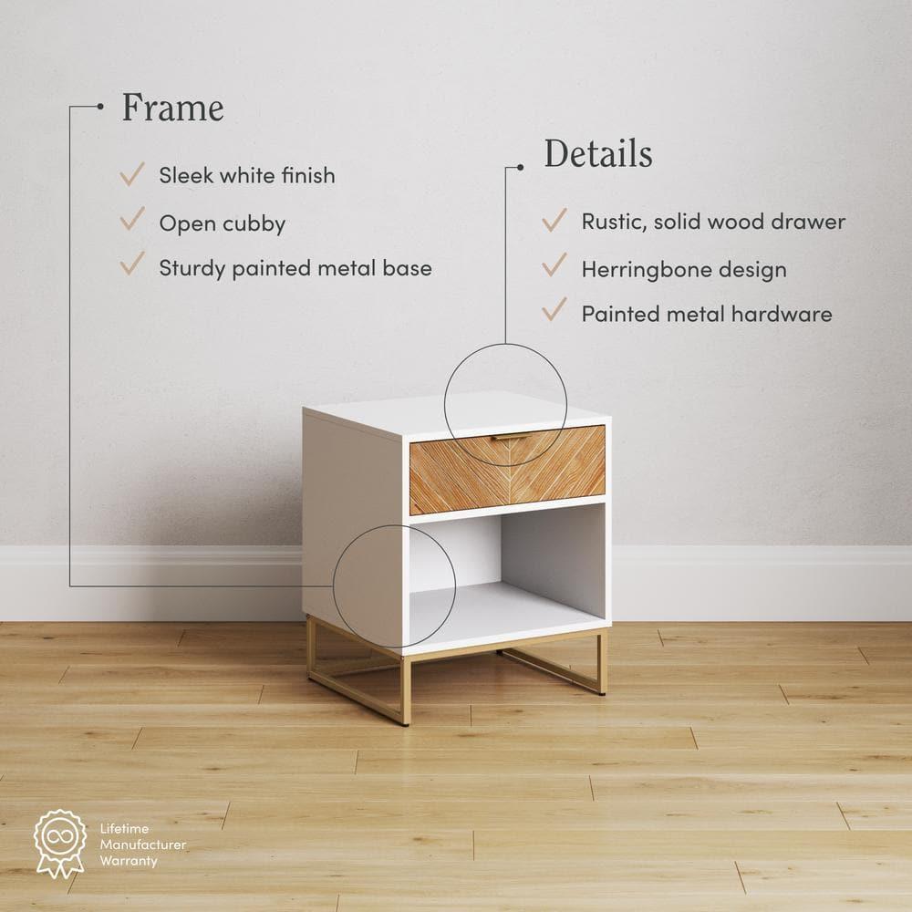 19'' W Metal Nightstand