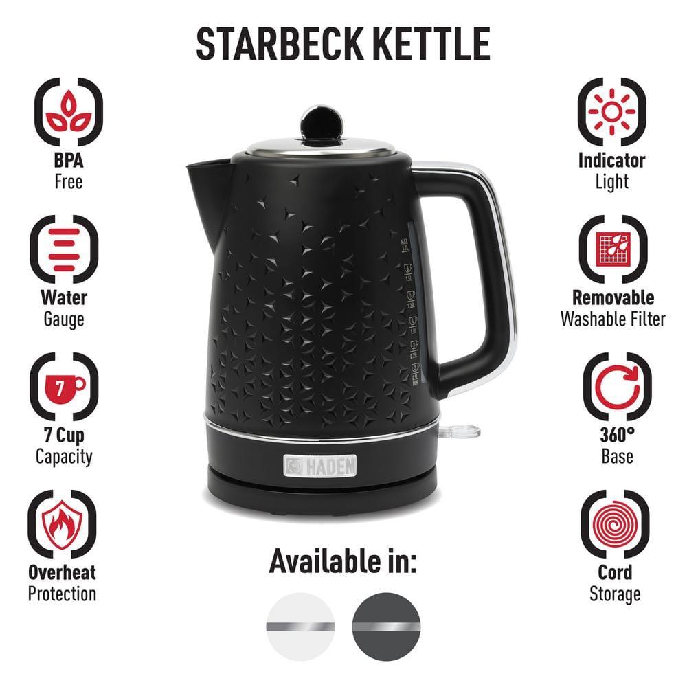 HADEN Starbeck Black Electric Tea Kettle