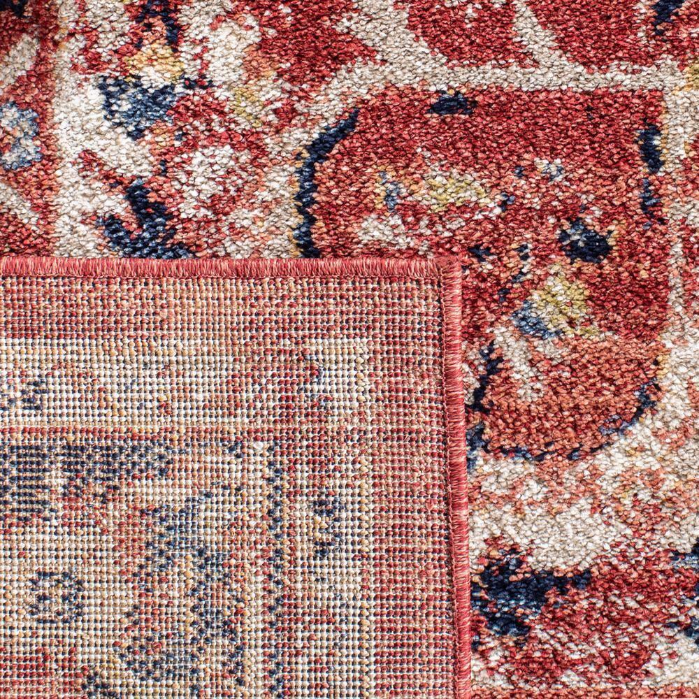 Charleston CHL411 Loomed Indoor Area Rug - Red/Ivory - 6'7"x6'7" Round - Safavieh