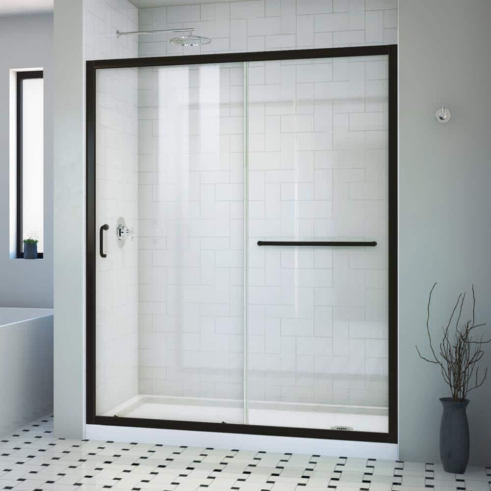 Infinity-Z 60" W x 74.75" H Framed Sliding Shower Kit