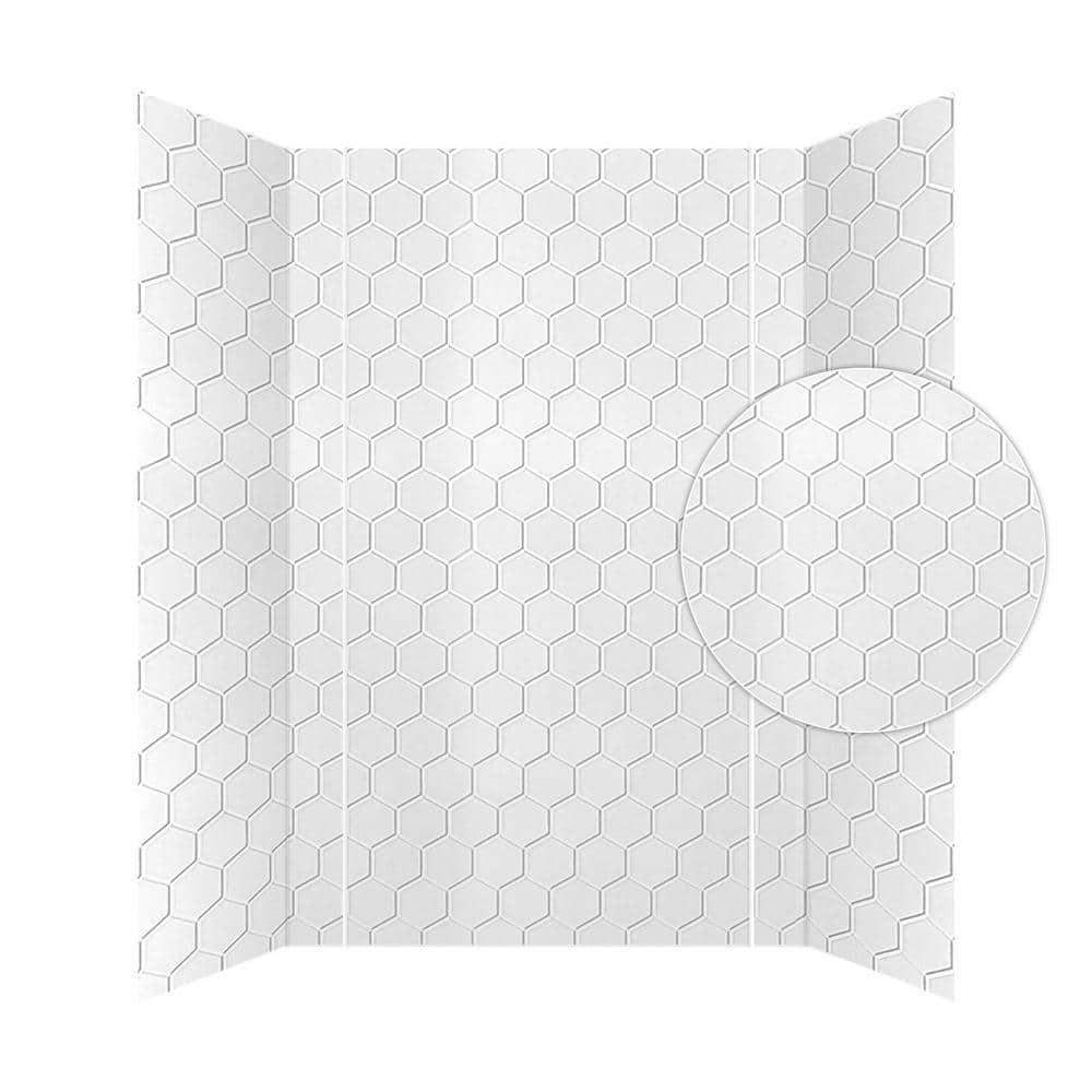 Hex Tile - Mirroflex - Tub and Shower Wall Panel