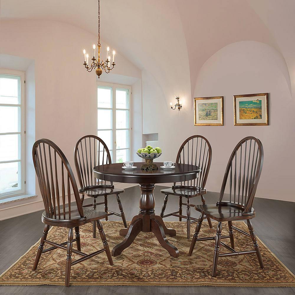 Carolina Living Garner Windsor Chair Espresso Brown: Solid Wood, Armless, 300 lbs Capacity