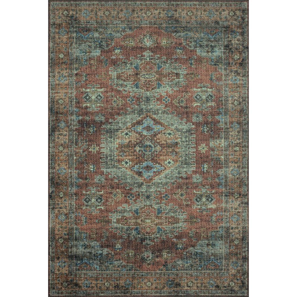 Loloi II Skye Oriental Terracotta / Sky Area Rug