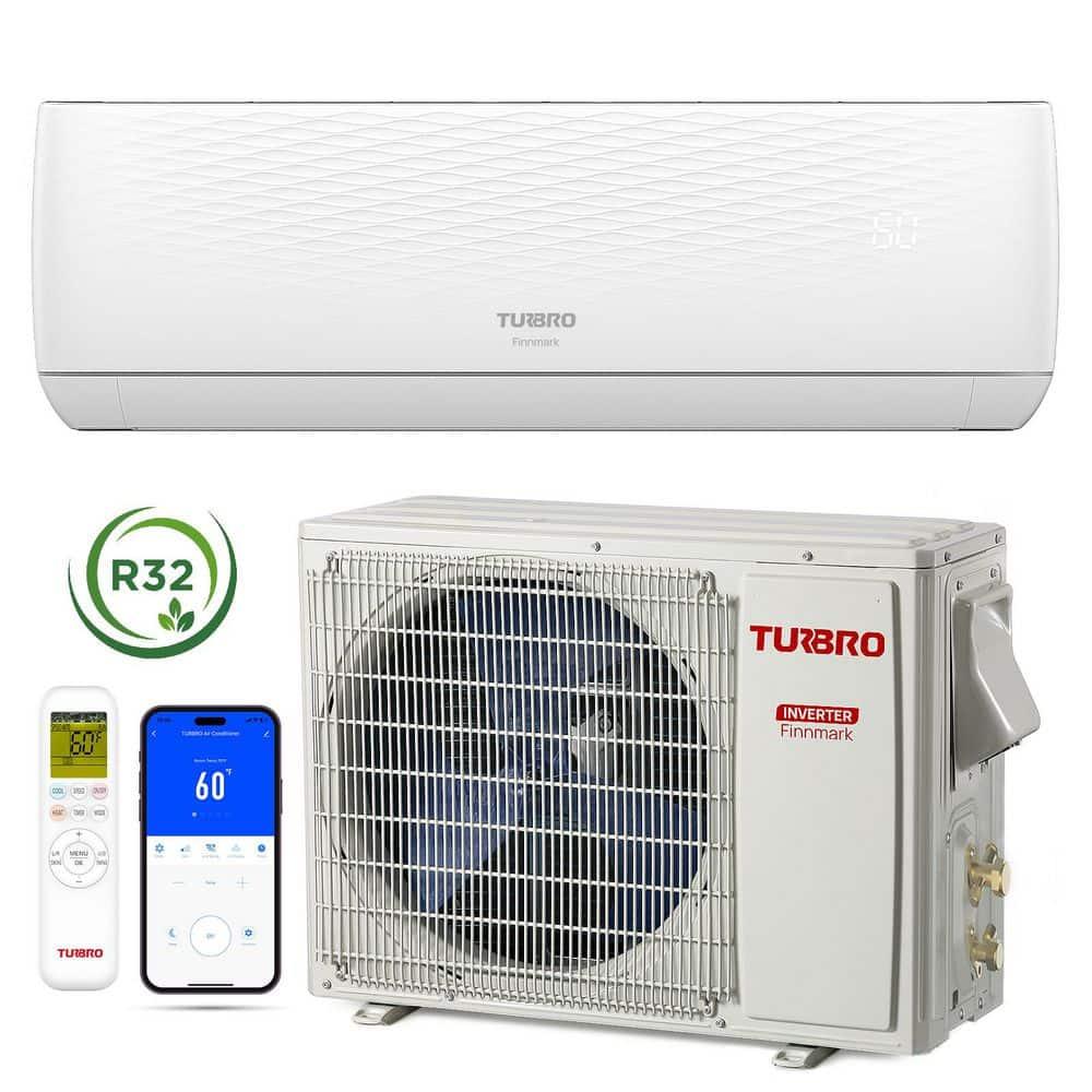 TURBRO TURBRO 9000 BTU Wi-Fi Connected Ductless Mini Split Air Conditioner R32 Refrigerant up to 450 Sq Ft