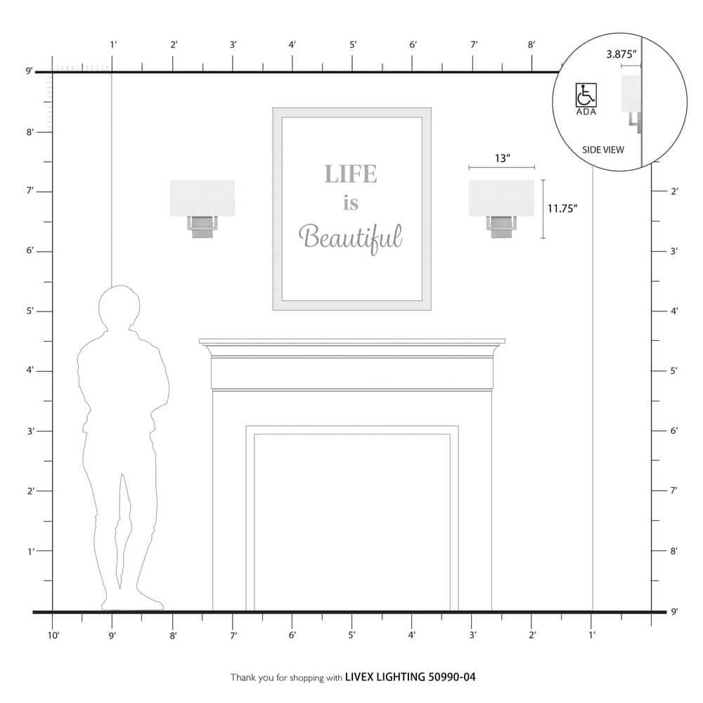 Livex Lighting Pierson 2 - Light Wall Light in  Black
