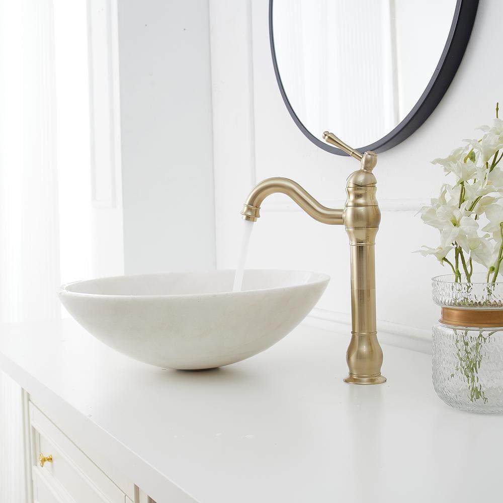 VIBRANTBATH 9310-BG Vessel Sink Faucet Single-handle Bathroom Faucet with Drain Assembly