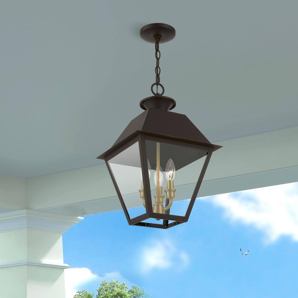 Livex Lighting Wentworth 3 - Light Pendant in  Bronze/Antique Brass