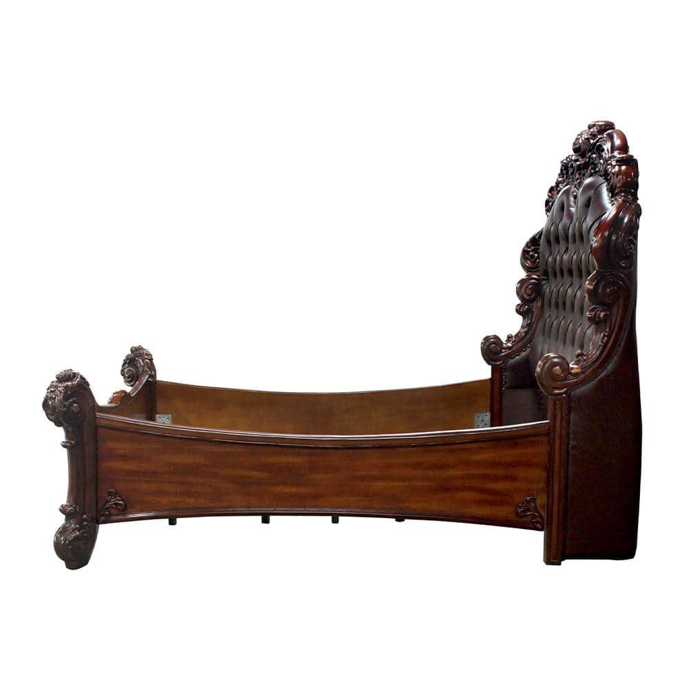 ACME Chantelle Queen Bed in Rose Gold PU & Pearl White