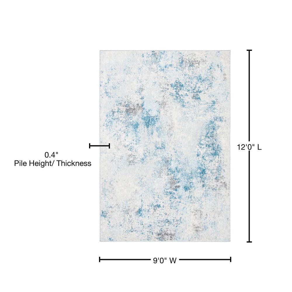 Tulum TUL209 Power Loomed Area Rug - Ivory/Blue - 8'9"x11'9" - Safavieh.