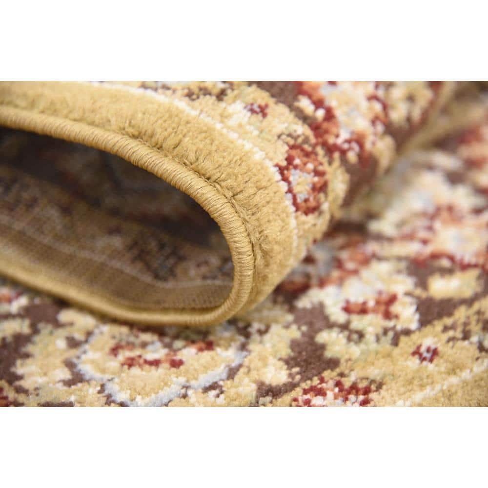 Unique Loom 4' 1 x 4' 1 Square Tan Voyage Asheville Area Rug