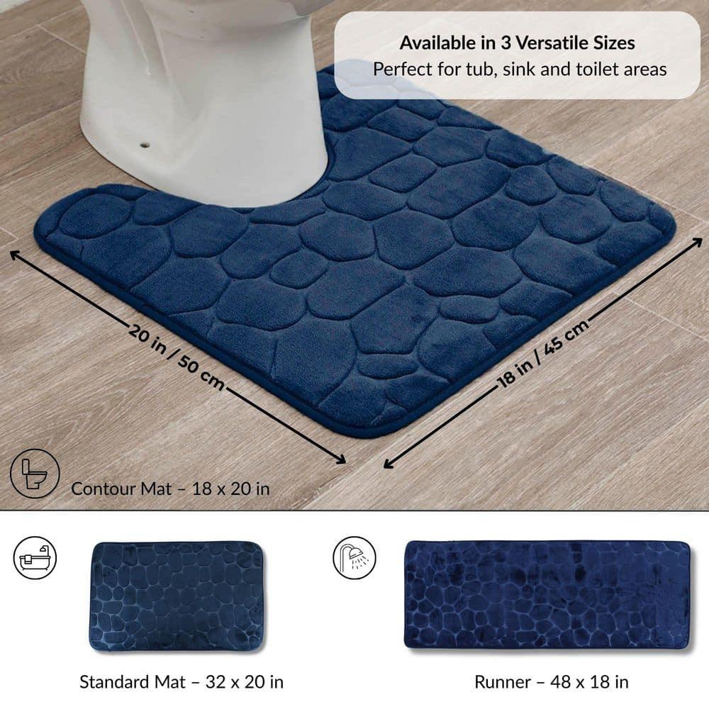 Evideco Pebbles 3D Contour Mat Microfiber Memory Foam 20' x 20"