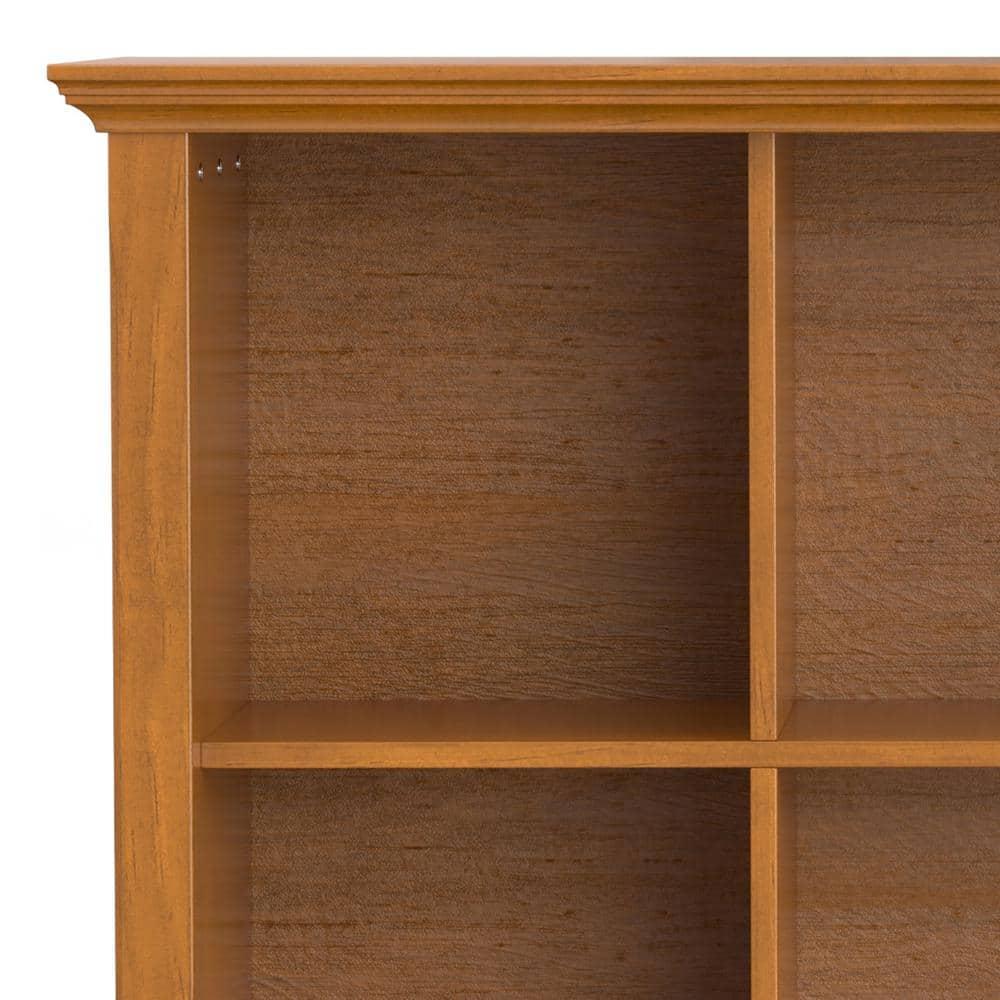 Simpli Home Acadian 57"W Solid Wood Storage Console Table