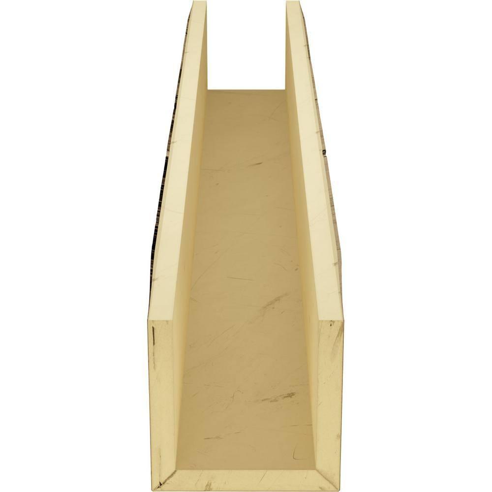 12"W x 6"H x 10'L 3-Sided (U-beam) Knotty Pine Endurathane Faux Wood Ceiling Beam, Natural Golden Oak