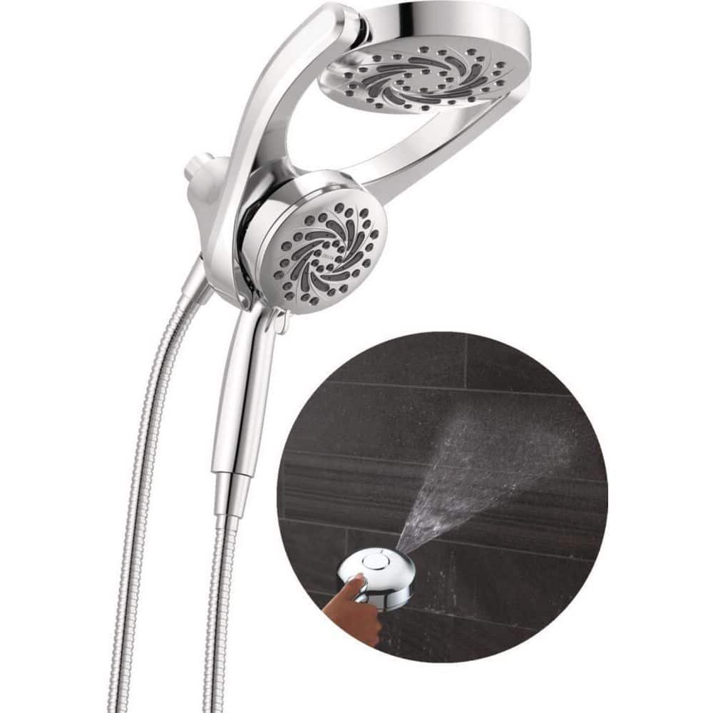 Delta 75419 5-Setting HydroRain 2-in-1 Dual Shower Head with ProClean Spray