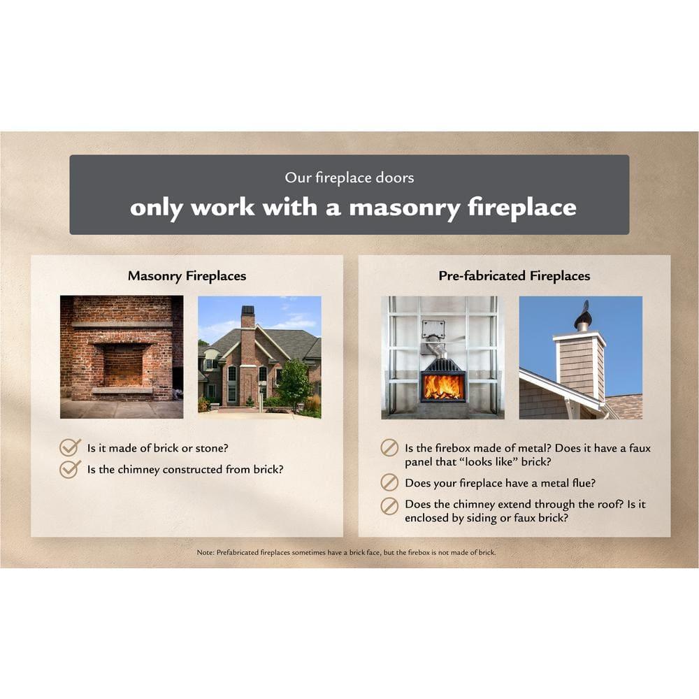 Gavin Small Heritage Brass Fireplace Glass Doors