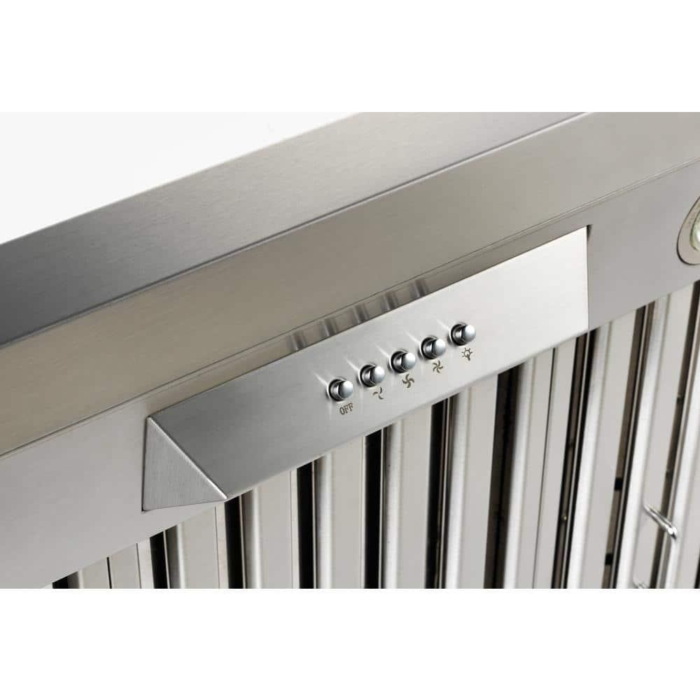 NXR Professional Ranges 30" Stainless Steel 800 CFM Under Cabinet Range Hood with Baffle Filter