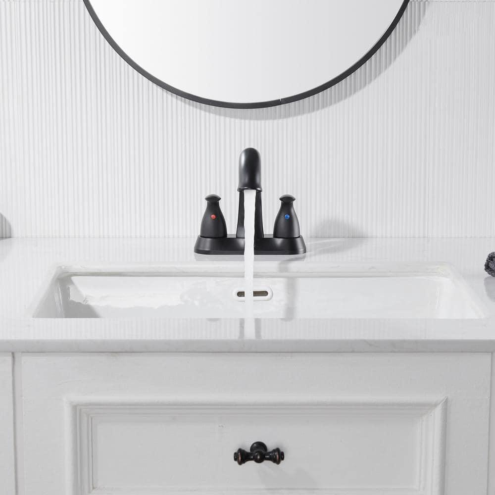 1.2 Flow Centerset Bathroom Sink Faucet with Drain