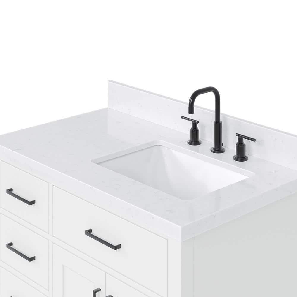 Ariel T036srcqrvo Hepburn 36" Free Standing Single Basin Vanity Set - White