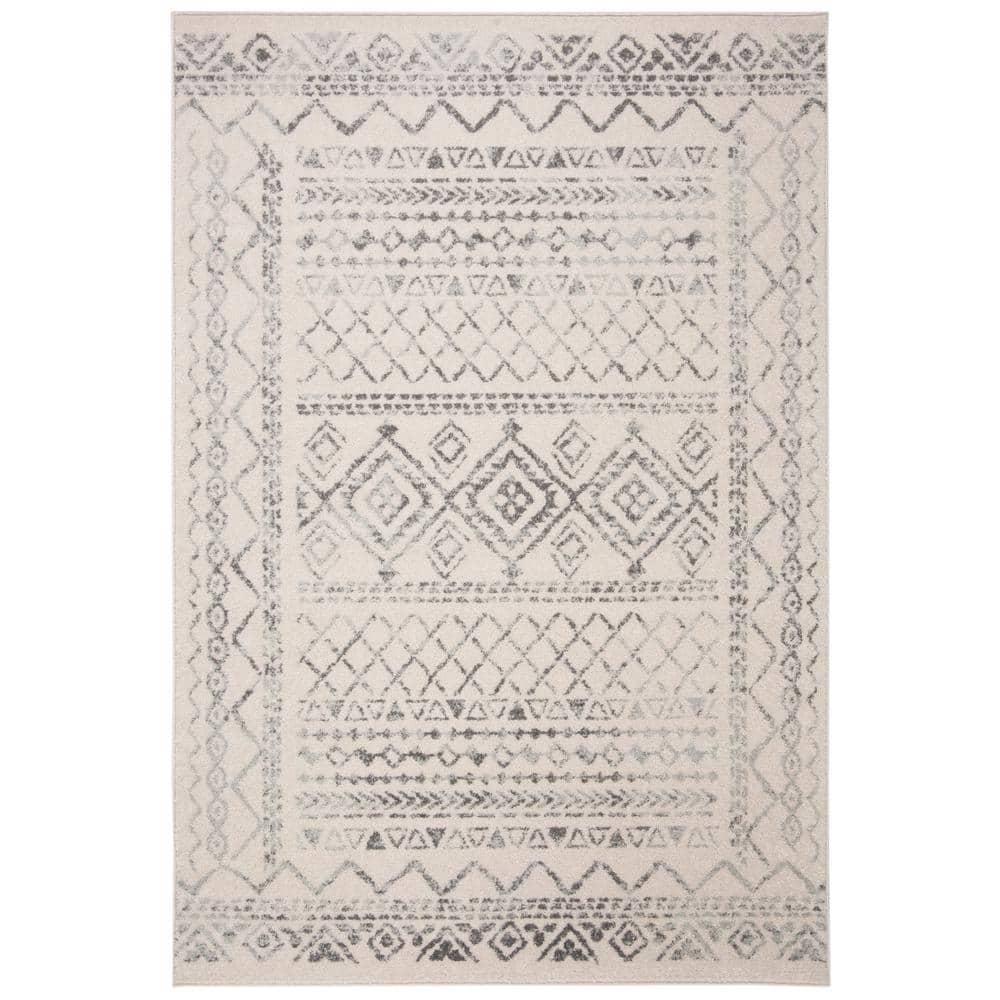 Tulum TUL268 Power Loomed Area Rug - Ivory/Grey - 6'x9' - Safavieh.