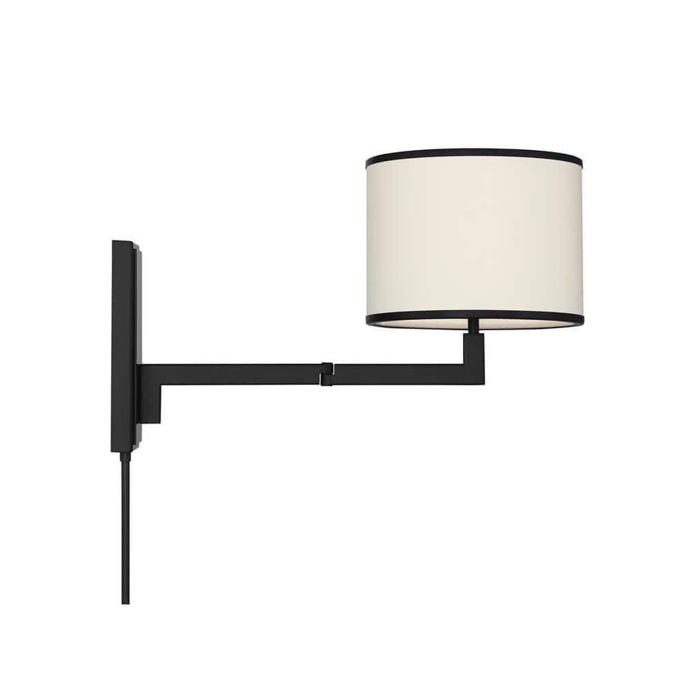 Crystorama Lighting Madison 1 - Light Swing Arm Lamp in  Matte Black