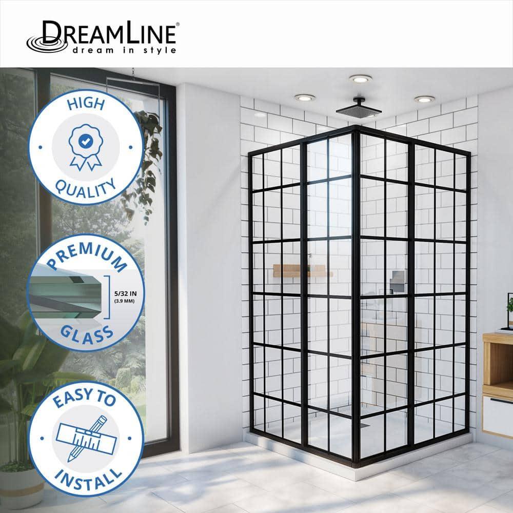 French Corner 40.5" x 72" Square Sliding Shower Enclosure