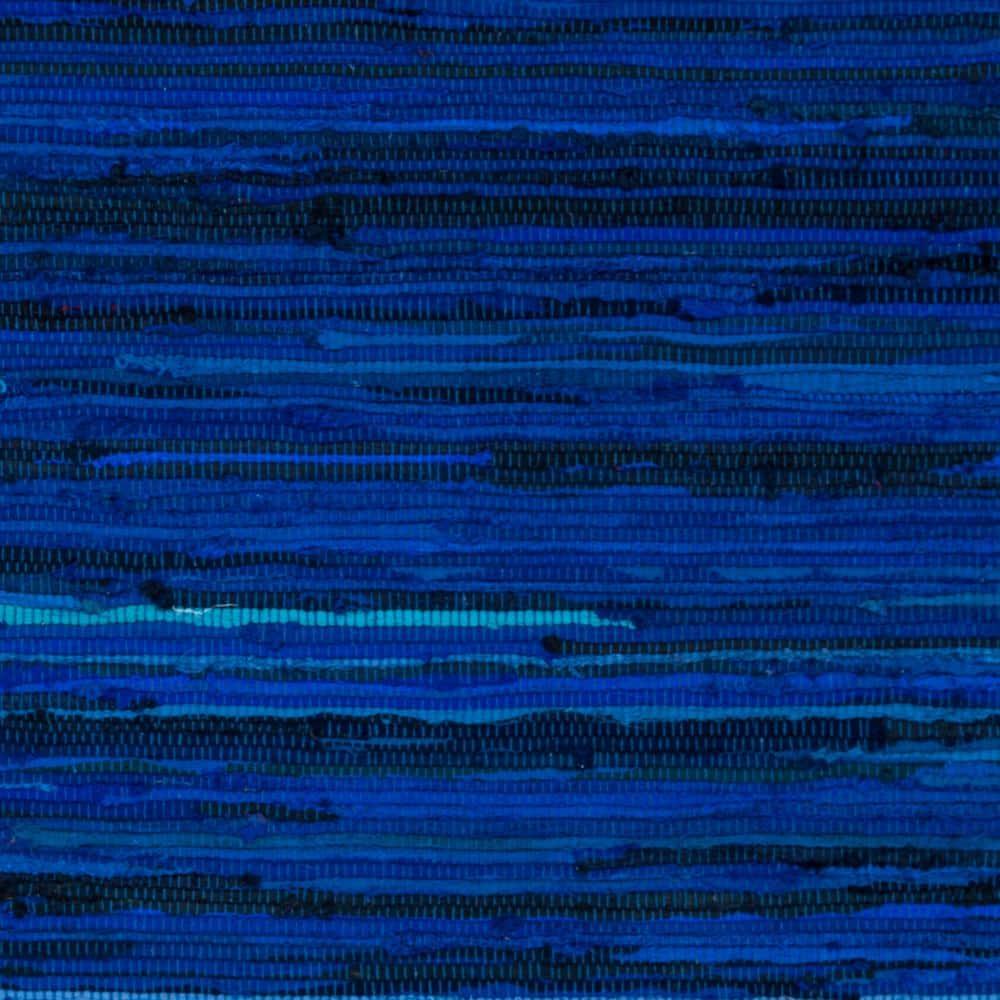 Rag Rug RAR130 Hand Woven Indoor Area Rug - Blue/Multi - 6'x6' - Safavieh.