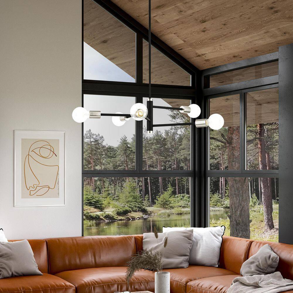 Livex Lighting Bannister 5 - Light Chandelier in  Black