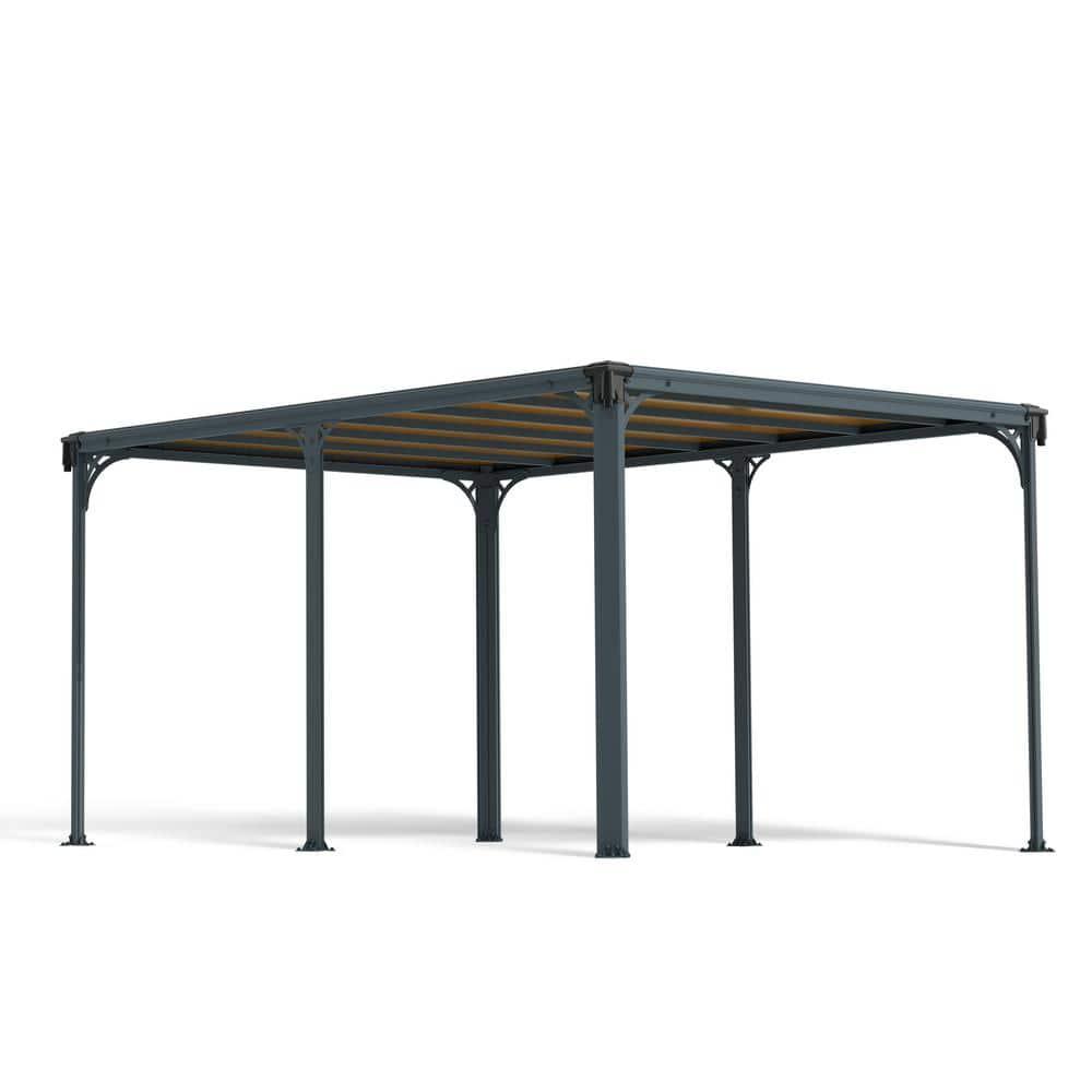 Palram - Canopia Milano 4300 10' x 14' Polycarbonate/Aluminum Gazebo - Gray/Bronze
