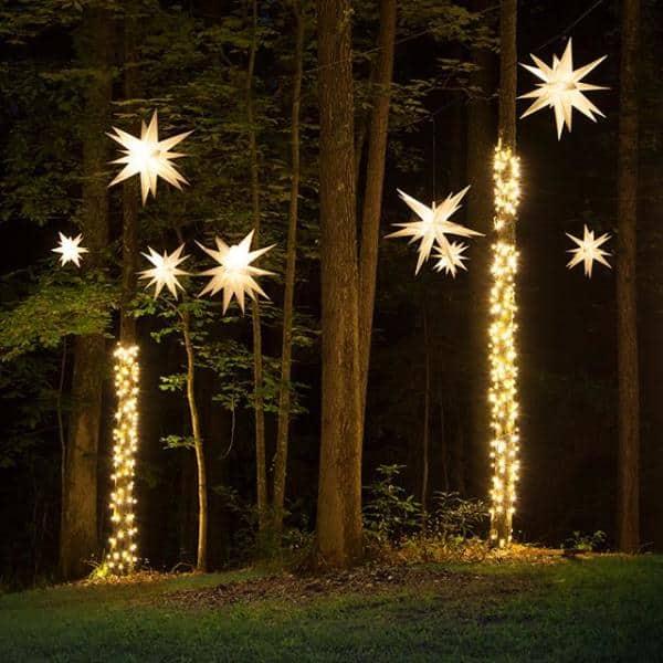 Kringle Traditions 14” White Moravian Star Christmas Star Light, White Christmas Star Outdoor Christmas Decoration