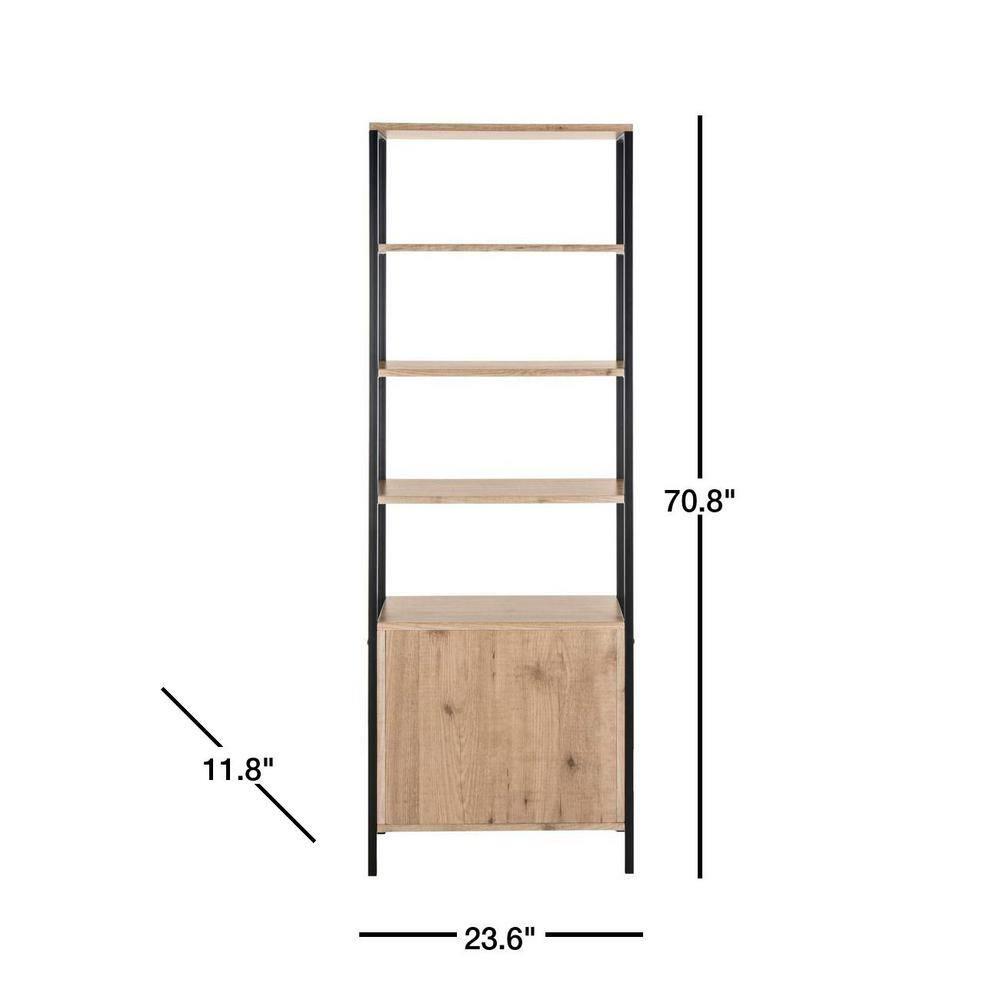 Natasha Etagere - FOX4273 - Oak/Black - Safavieh Couture