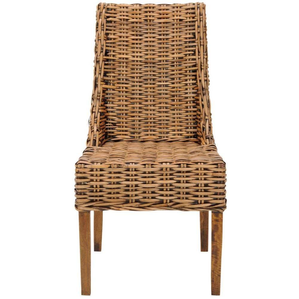 Suncoast 18''H Rattan Arm Chair (Set Of 2) - Brown/Teak Brown - Safavieh