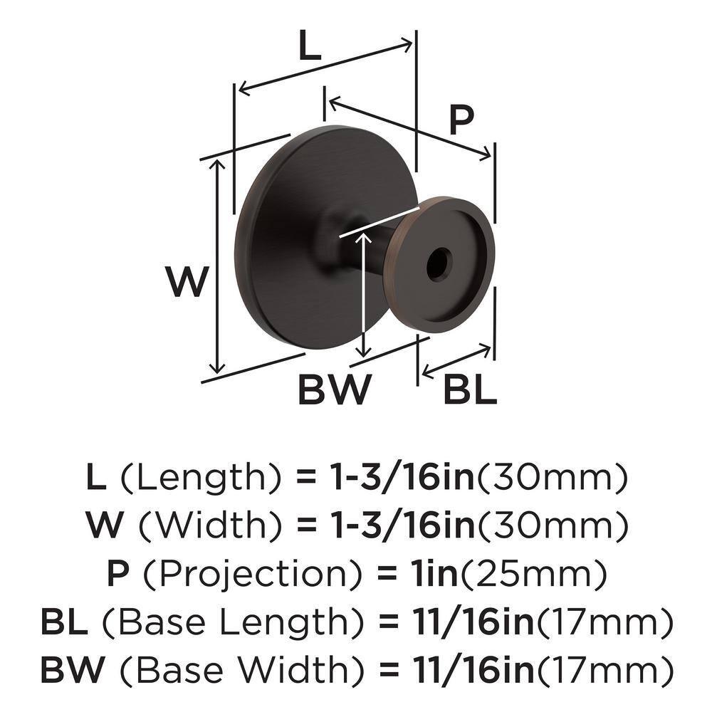 Loop 1-3/16 Inch Diameter Round Knob Multipack