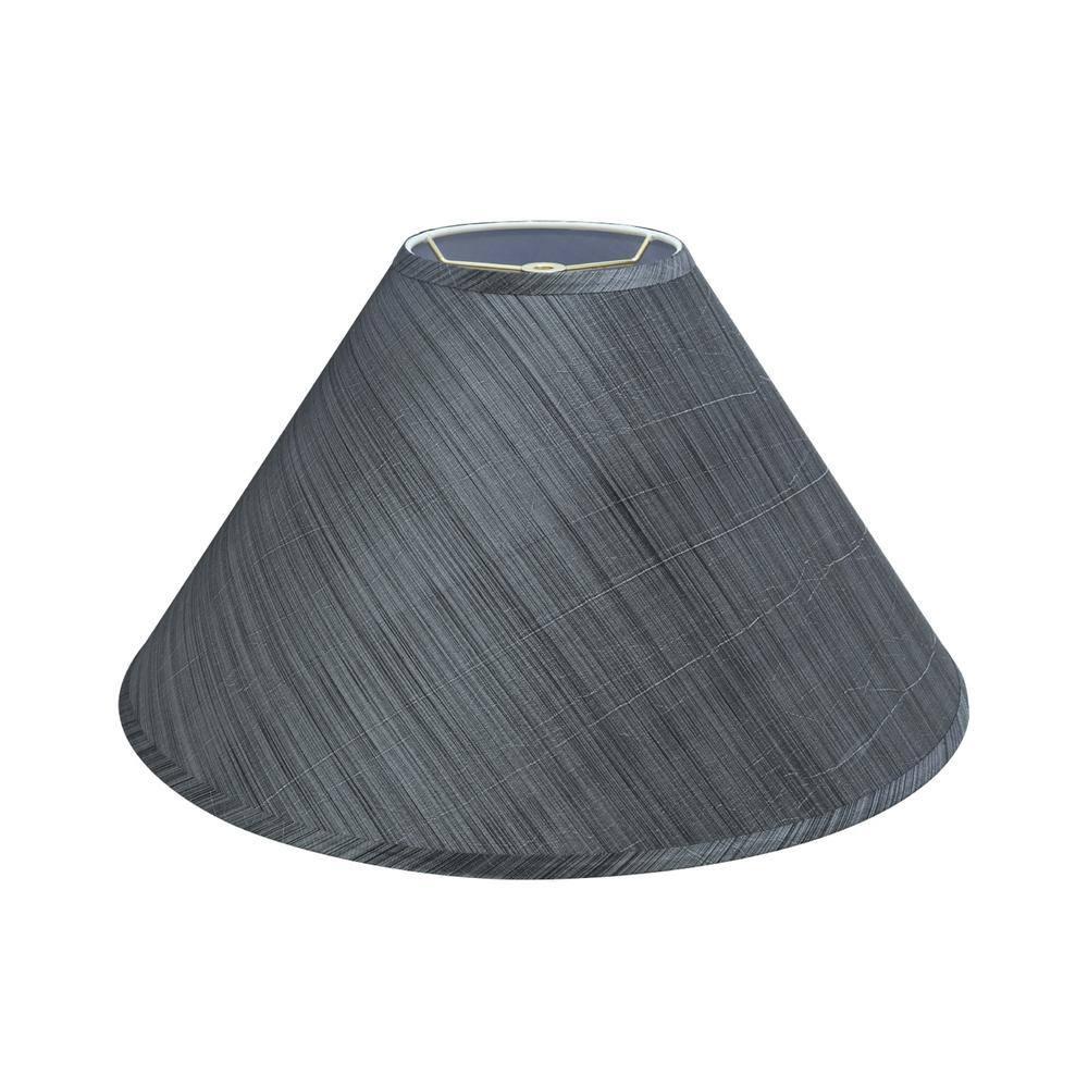 Aspen Creative 32203, Empire Spider Lamp Shade, Grey & Black, 6" Top x 19" Bottom x 12" Slant Height