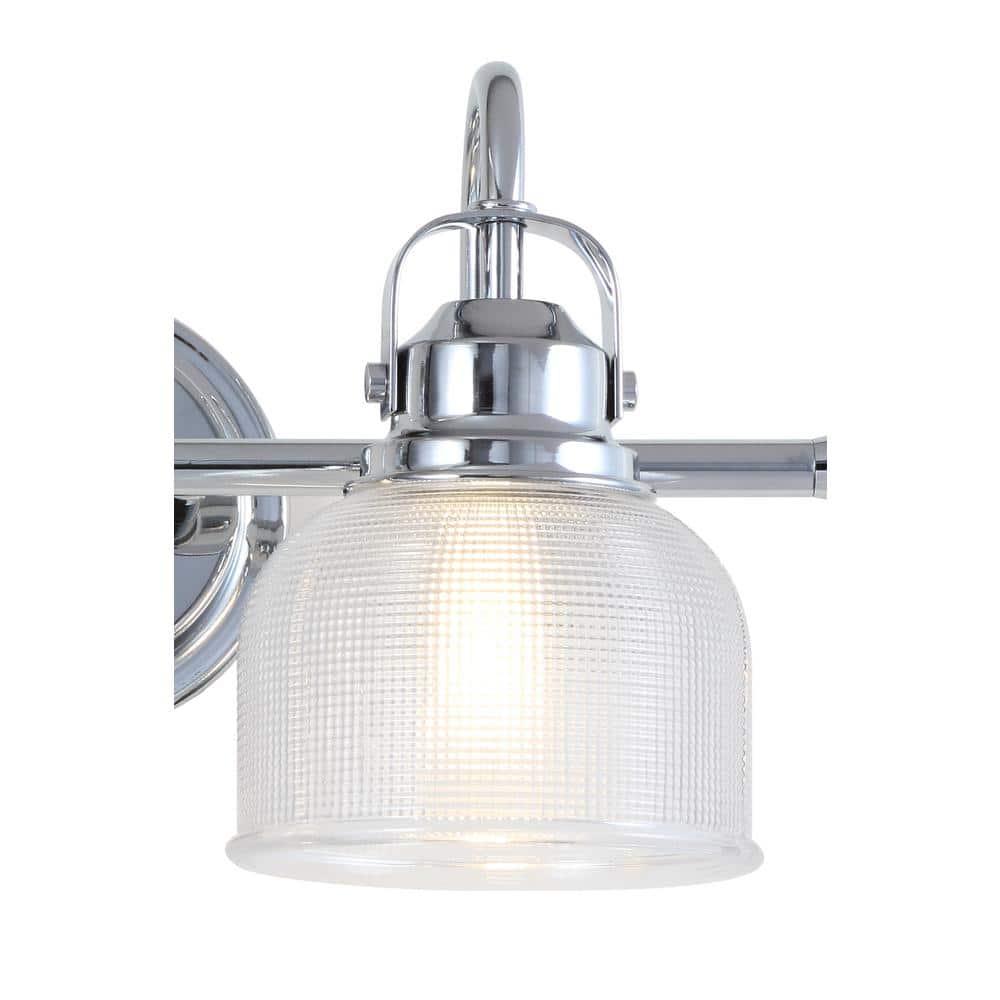 17.25" Metal/Glass Vanity Wall Light, ETL Listed, Bright Bathroom Fixture - JONATHAN Y