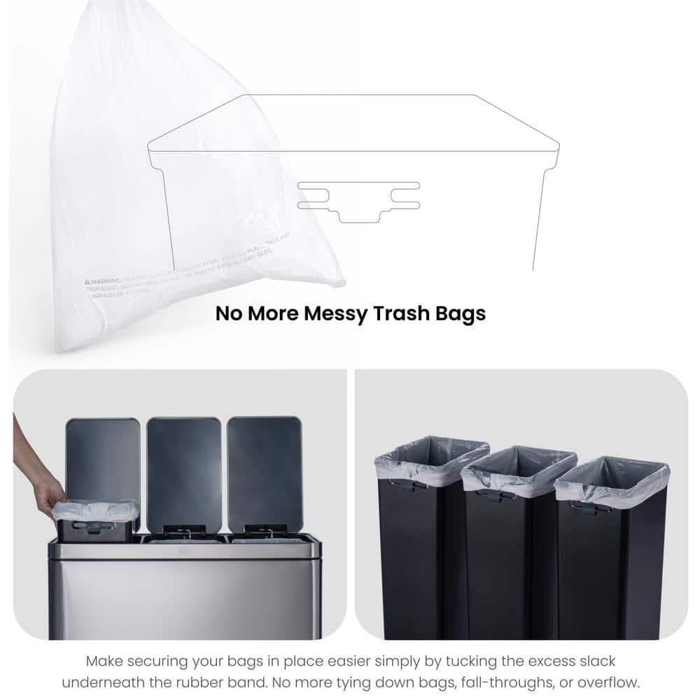 15.9 Gallon Stainless Steel Step On Trash Can