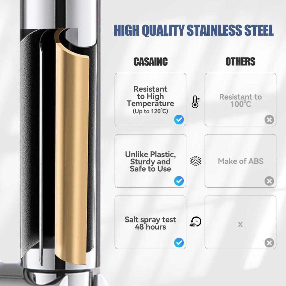 Pressure-Balanced Complete Shower System with 10-Inch Rain Shower Head, Handheld, Rough-in Valve