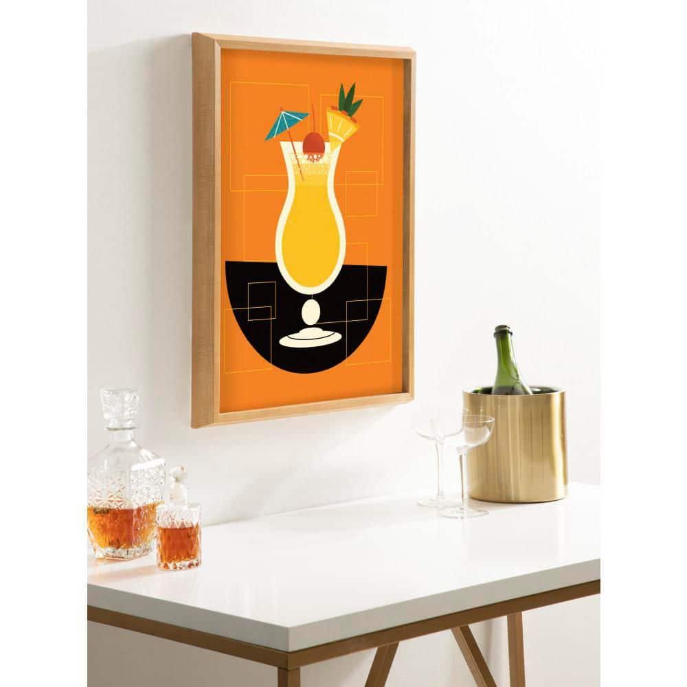 Kate and Laurel Blake " Bright Colorful Bar Drink " Painting Print