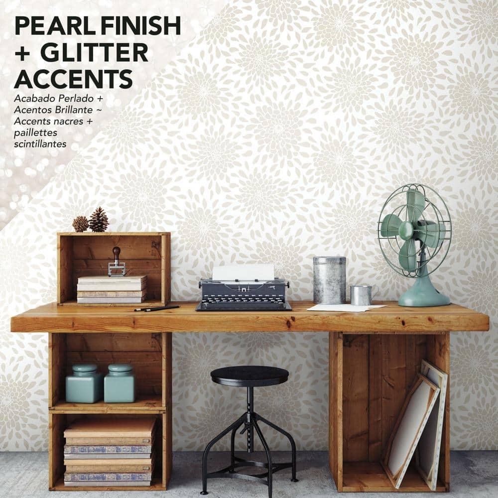 RoomMates Toss The Bouquet Peel & Stick Wallpaper: Removable Vinyl, Self-Adhesive Floral, Modern Botanical, Blue, 28 Sq Ft