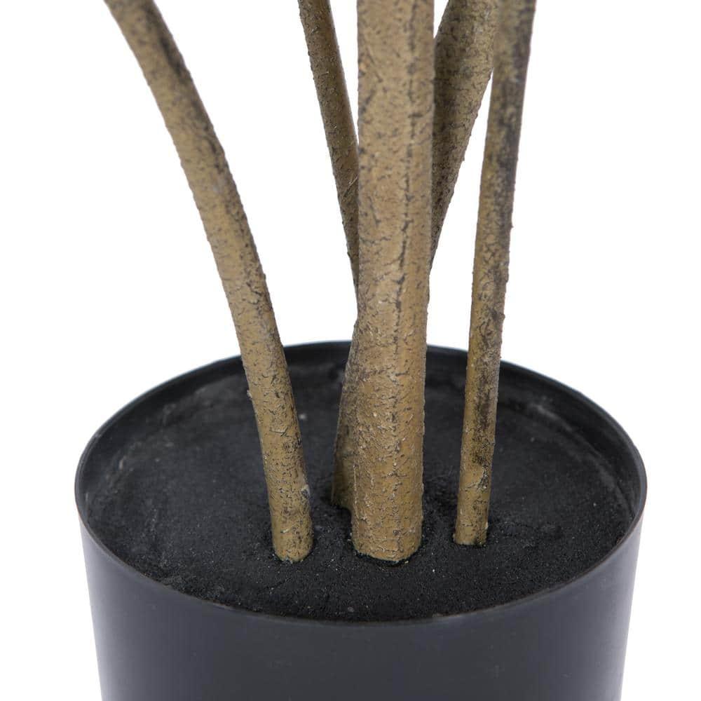 Vickerman 4' Artificial Green Potted Cotinus Coggygria Tree. In a 5"Lx5"Wx5"H base.