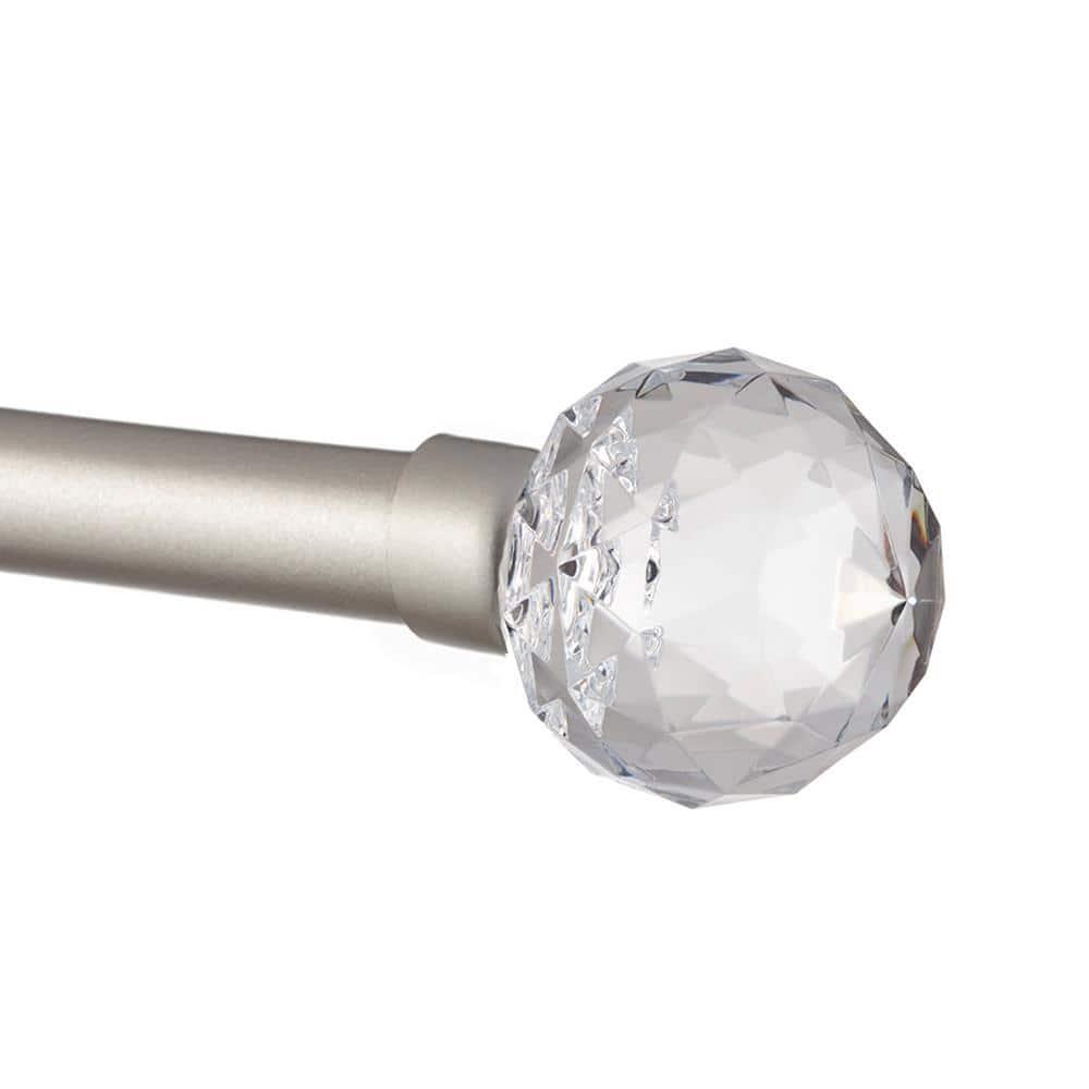 Amalgamated Textiles EXCLUSIVE HOME Crystal Ball 1" Curtain Rod and Finial Set